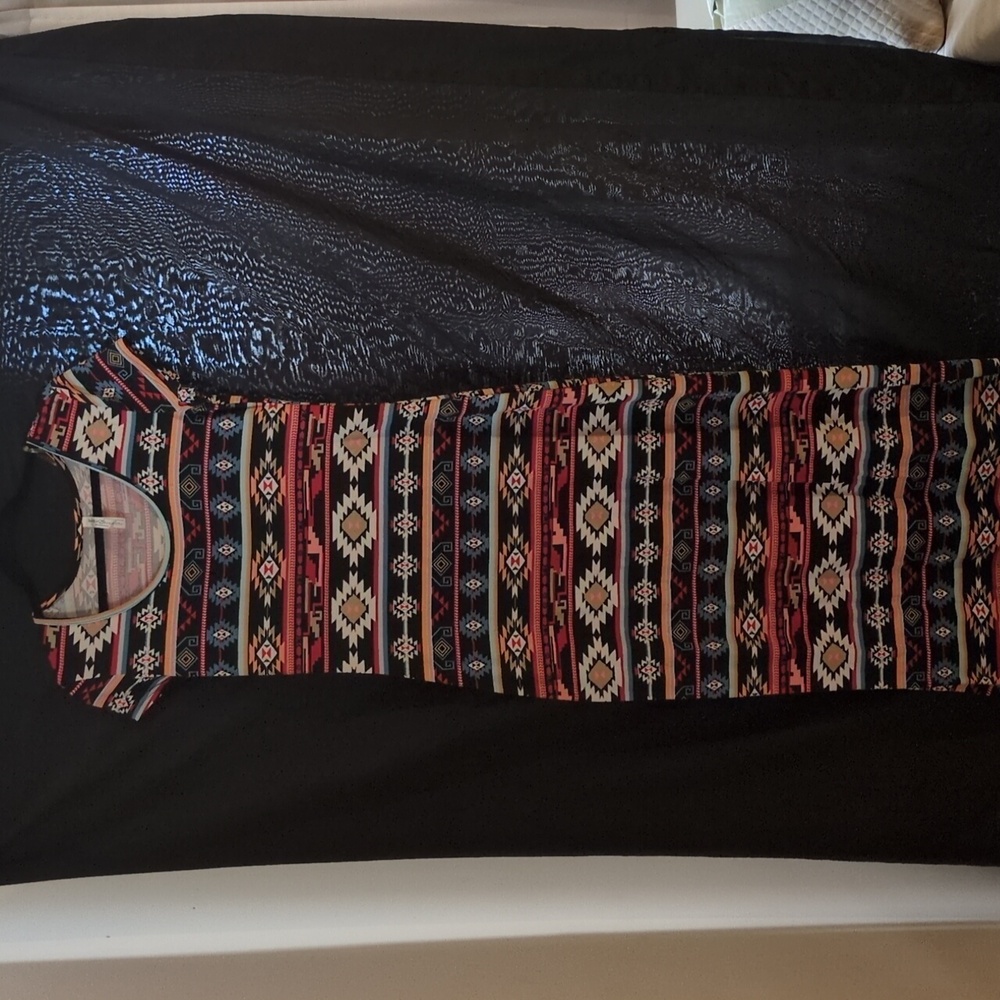 Tribal Pattern Maxi Skirt